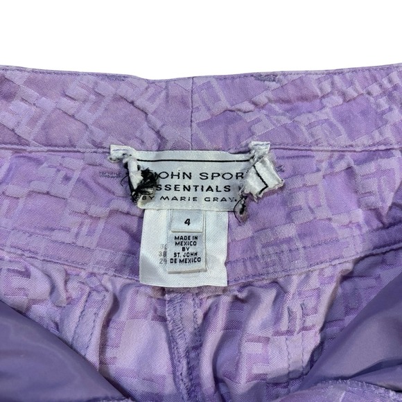 St. John Sport by Marie Gray Lavender Purple Five Pocket Jeans Womens 4 Designer - Picture 6 of 14